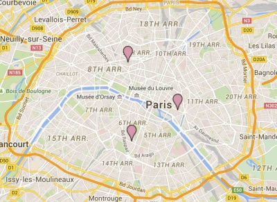 Nos trois bureaux au centre de Paris
