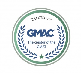 Selected by GMAC, GMAT creator logo